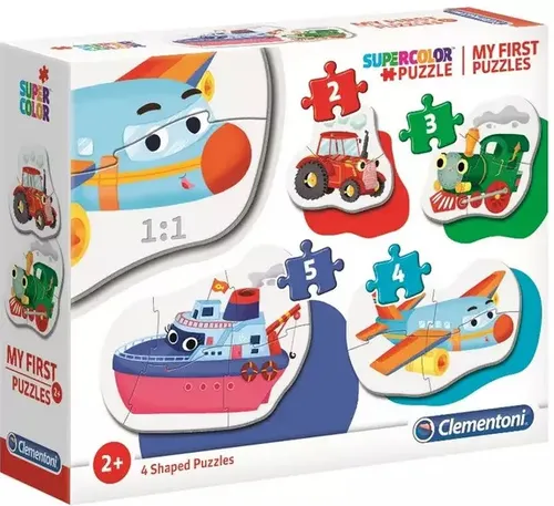 Puzzle 4w1. Moje Pierwsze Puzzle. Pojazdy Clementoni 8005125208111