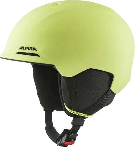 Alpina Brix JR sunny lime (53) 48-52 - Kinder Skihelm mit Inmold-Konstruktion für höchste Sicherheit und Komfort, verstellbare Belüftung für optimales Klima und waschbares Inlining für einfache Pflege.