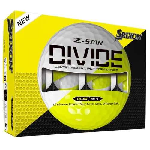 Srixon New Z-Star Divide 2025, Golfbälle, Dutzend (Gelb/Weiß)