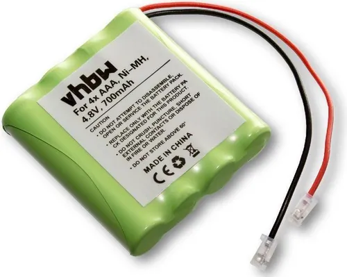 vhbw Akkupack aus 4x AAA Micro für diverse Geräte (700mAh, 4,8V, NiMH)