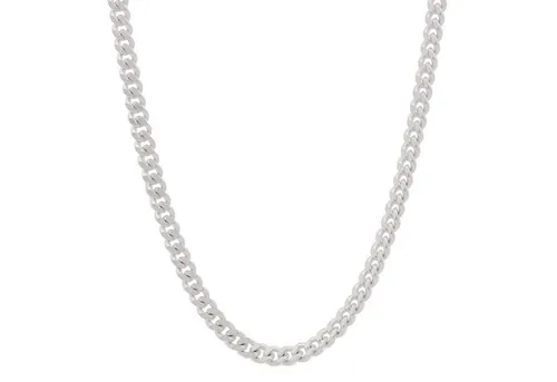 HOPLO Panzerkette Silberkette Panzerkette Länge 38cm - Breite 2,1mm - 925 Silber, Made in Germany