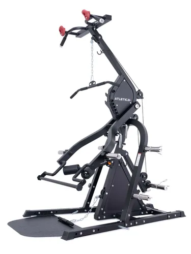 ATLETICA Triton Multigym Triplex Station - Kompakte Kraftstation für Ganzkörpertraining - Kraftstationen für effektives Ganzkörpertraining auf kleinem Raum. Integrierte Latzugstation und Klimmzugstange bieten vielseitige Übungsmöglichkeiten und maximale Sicherheit.