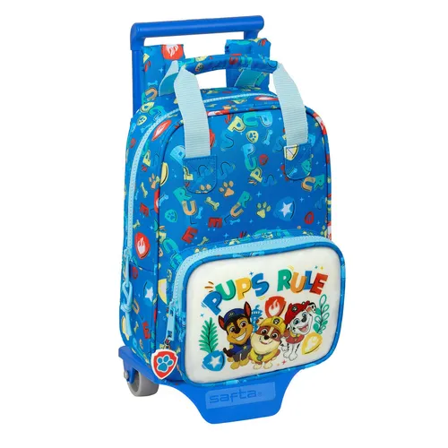 Schulrucksack mit Rädern The Paw Patrol Pups rule Blau