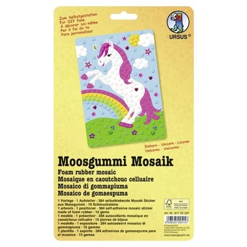 Produktbild Moosgummi Mosaik Einhorn Bastelset