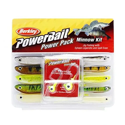 Berkley PowerBait® Pro Pack Minnow; Allzweck-Weichköder-Set zum Raubfischangeln für Angler; vielseitige Farben & Größen für Hecht, Barsch & Zander, Sortiert, Sortiert, Assortiert
