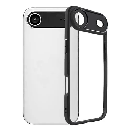 Für Apple iPhone 17 Air Frosted TPU + Transparent PC Hybrid Handy Hülle Schwarz