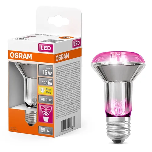 Produktbild Osram LED Star Grow R63 Glas Reflektor 7,5W = 15W E27 klar 140lm Pflanzenlampe
