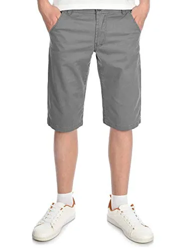 BEZLIT Kinder Kurze-Hose Jungen Chino-Shorts Capri-Shorts Bund Verstellbar Kinder-Shorts 30057 Grau 122