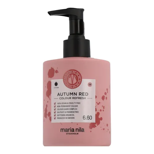 maria nila Colour Refresh 6.60 Autumn Red 300ml - Färbemittel für Damen, vegane Farbmaske mit intensivem Autumn Red Ton, ideal für rote oder kupferfarbene Haare, sorgt für strahlende Farben und Pflege in einem.