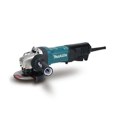 Makita Winkelschleifer GA5094, 125mm, 1900 Watt - Schleifmaschine mit 1900 Watt Leistung, Paddelschalter für komfortable Nutzung und umfassenden Sicherheitsfunktionen wie Motorbremse und Schwingungsdämpfer.