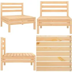 Garten-mittelsofa Massivholz Kiefer