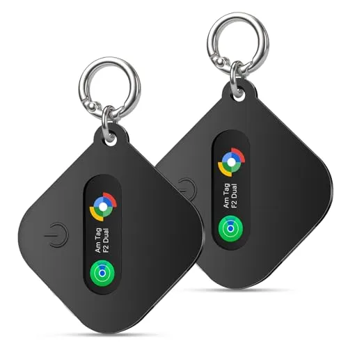 Smart Tag Bluetooth Tracker Schlüsselfinder Kompatibel mit iOS Find Me App oder Android Find Hub App IP67 Wasserdicht, CR2032 Austauschbarer Akku Finder für Schlüssel Gepäck/Taschen/Koffer/Brieftasche