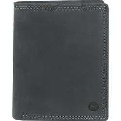 Hochformat Geldbörse in antikem Leder mit RFID Schutz - Schwarz