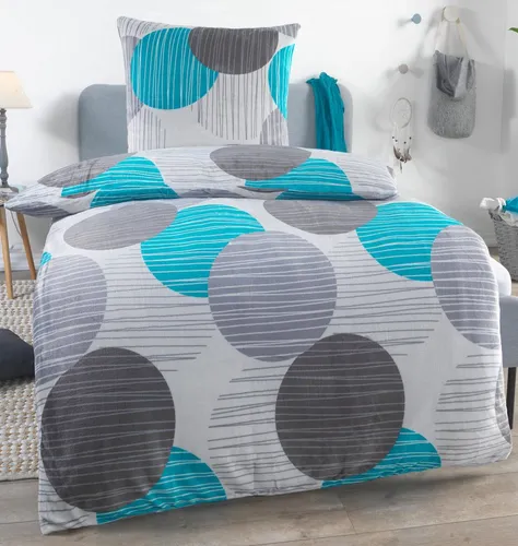 Malika Bettwäsche 155x220 + 80x80 cm in grau von MALIKA