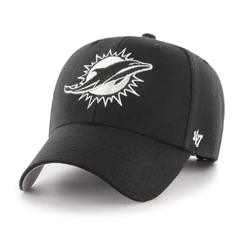 '47 Brand NFL Cap Miami Dolphins '47 MVP Baseball Cap - Klassische Cap mit Miami Dolphins Logo-Stickerei, handwaschbar und ideal für Fans. Schirmunterseite in Weiß, low fitted Passform für optimalen Tragekomfort.