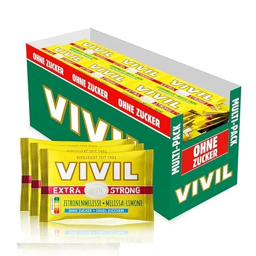 VIVIL Extra Strong Zitronenmelisse, 26 x 3er Pack, extra starke Pastillen mit Zitronenmelissegeschmack, zuckerfrei & vegan, 78 x 25g