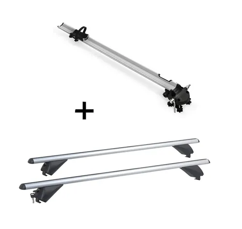 VDP Dachträger für Mitsubishi Outlander III (5Türer) ab 2013 mit Fahrradträger Bike Pro - Dachgepäckträger aus leichtem Aluminium mit Fahrradträger Bike Pro, ideal für alle Fahrradtypen. Maximale Zuladung 90 kg, abschließbar und einfach zu montieren.
