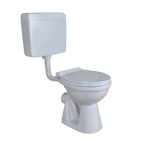 Stand WC Toilette Abgang Wand Set mit Softclose-Deckel in grau von Belvit
