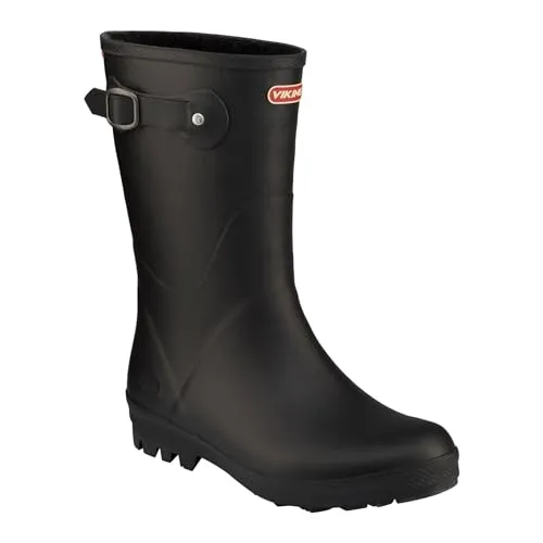 Viking Damen Hedda Winter Gummistiefel, Schwarz (Black 2), 41 EU - Wanderschuhe, 100% wasserdicht aus Naturkautschuk, ideal für nasse Bedingungen und umweltfreundlich dank PVC-frei und vegan.