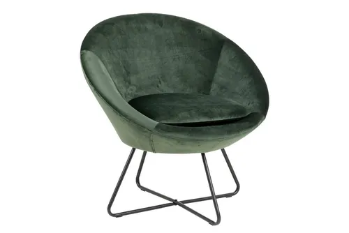ebuy24 Relaxsessel Cenna Sessel tannengrün, Metall schwarz