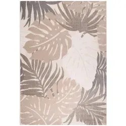 Sanat Teppich Floral Outdoor - Rechteckig, 6 mm Hoch - Flachgewebe-Teppich, wasserresistent und robust, ideal für Terrasse, Balkon oder stark beanspruchte Innenräume.