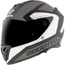 Bogotto FF122 BGT Helm, grau-weiss, Größe 2XL für Männer in weiß von Bogotto