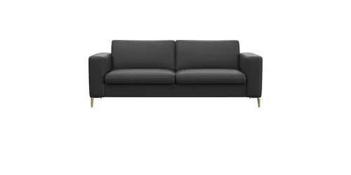 FLEXLUX 2,5-Sitzer Fiore, super Sitzkomfort durch Kaltschaum, breite Armlehnen, Füße Alu+ Eiche