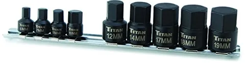 Titan Werkzeuge – 9-teiliges 1/4 und 3/8 Dr Stubb (16141)