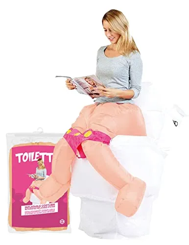 Witziges aufblasbares Toiletten Kostüm - Party-Deko für unvergessliche Events, aus 100% Polyester, bequem und lustig für jede Feier.
