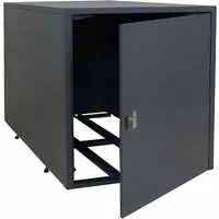 MCW 2er-Fahrradgarage Anthrazit, Metall - Sichere 2er-Fahrradgarage aus stabilem Stahl, abschließbar und wettergeschützt. Ideal für Fahrräder bis 113 cm Höhe, mit verstellbaren Haken und zusätzlicher Ablagefläche für Zubehör.