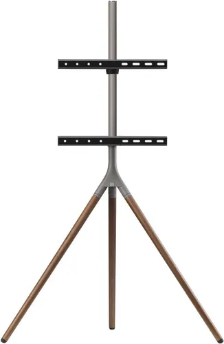 One-For-All TV-Ständer Tripod WM7471 - Walnuss, für 32-65 Zoll TVs, schwenkbar und werkzeugfreie Montage mit Kabelmanagement
