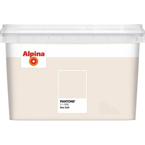Alpina Wandfarbe Pantone 11-1302 Sea Salt 5L - Wandfarbe in 5,0 l, ideal für Beton und Gipskarton. Mattes Finish in elegantem Sea Salt Farbton für stilvolle Räume.
