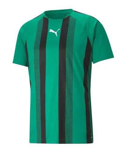 Puma Teamliga Trikot Kurzarm Herren - Grün/Schwarz - Trikots für Herren mit modernem Design, gefertigt aus 100% recyceltem Polyester. Mit dryCELL-Technologie für optimalen Feuchtigkeitstransport und Raglanärmeln für maximale Bewegungsfreiheit.