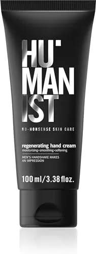 HUMANIST – Männerpflege – Regenerierende Handcreme – Feuchtigkeitsspendend – Glättet – Nährt – Shea-Butter, Baumwollsamenöl, Sojaöl, Vitamin E – 100 ml