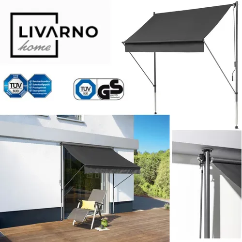 Produktbild LIVARNO home Klemmmarkise Markise Sonnenschutz  300 x 150 cm anthrazit NEU & OVP