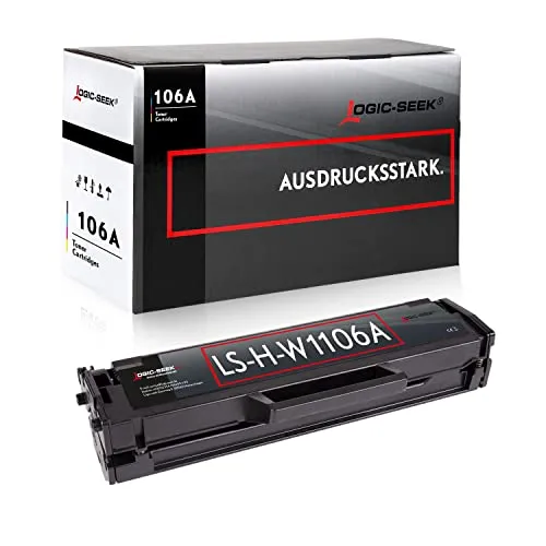 Logic-Seek 106A Toner W1106A kompatibel für HP Laser 107w MFP 135wg 137fwg 135w 137fnw 135a 107a 107r 135r Kartusche (Black)