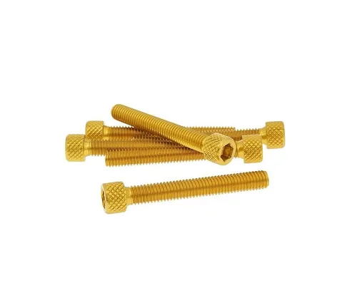 Produktbild Schraubensatz 6 Stück Innensechskant Alu gold - M6x45