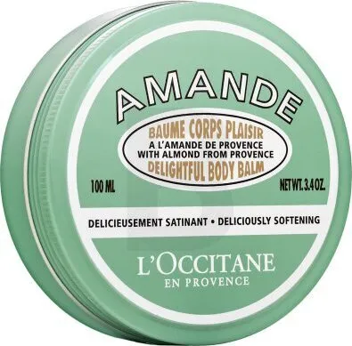 L'Occitane Almond Delightful Body Balm 100 ml - Ganzkörperpflege mit nährender Mandelbutter für geschmeidige und hydratisierte Haut.