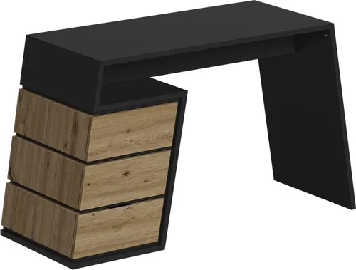 Vicco Schreibtisch Okaro, Anthrazit/Eiche, 105 x 50 cm - Schreibtisch mit 3 Schubladen für optimalen Stauraum, ideal für Büro oder Homeoffice, stilvolles Design und große Tischplatte für effizientes Arbeiten.