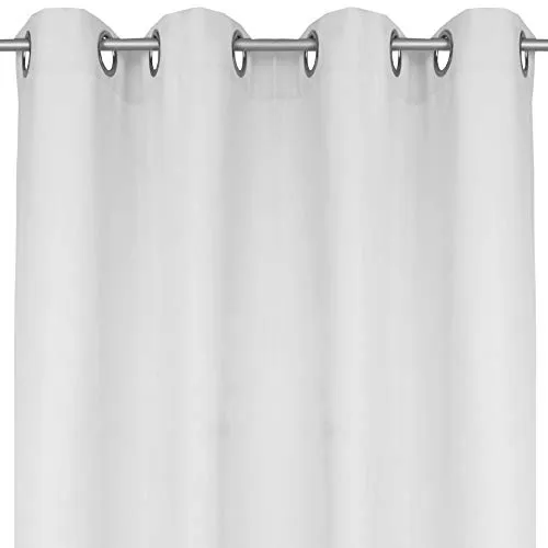 Bestlivings Blickdichte Hellgraue Gardine mit Ösen in 140x245 cm (BxL), in vielen Größen und Farben