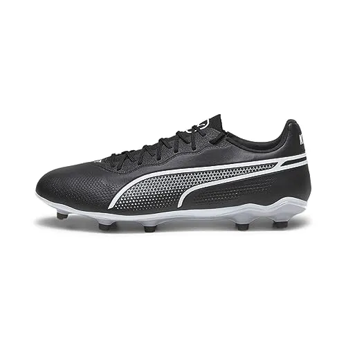 PUMA KING PRO FG/AG Schuhe Herren schwarz 44.5 - Fußballschuhe für Herren, ideal für feste Böden und Kunstrasen, mit K-Better-Obermaterial aus 60 % recyceltem Nylon für höchsten Komfort und Nachhaltigkeit.