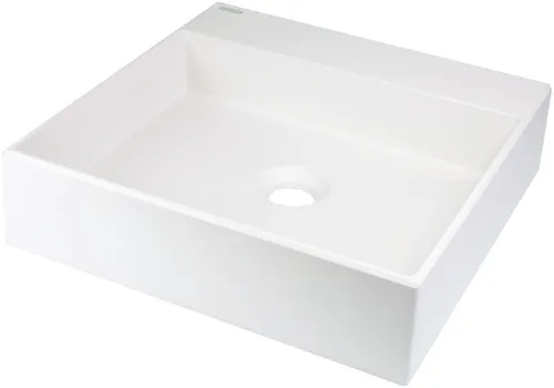 Granitwaschbecken für Arbeitsplatte - 400x400 mm mit Platz für Armatur - Hochwertiges Granitwaschbecken mit robuster Oberfläche und hydrophober Beschichtung für einfache Reinigung. Ideal für Badezimmer und überzeugt durch Langlebigkeit und ästhetisches Design.