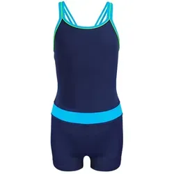 Aquarti Mädchen Badeanzug Racerback blau 140 - Kinder-Bademode mit Racerback-Design für optimale Bewegungsfreiheit, aus hochwertigem Material für Komfort und Langlebigkeit.