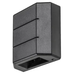 Rabalux 7319 Außenwandleuchte Lippa, 6W, 3000K, 70lm, schwarz, warmweiß, IP54, 12x12cm - Schwarz