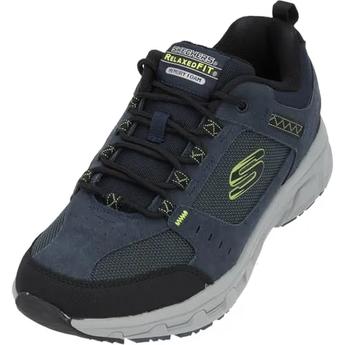 Skechers Men's OAK CANYON Sneakers, Blue (Navy Lime Nvlm), 7.5 (41.5 EU)