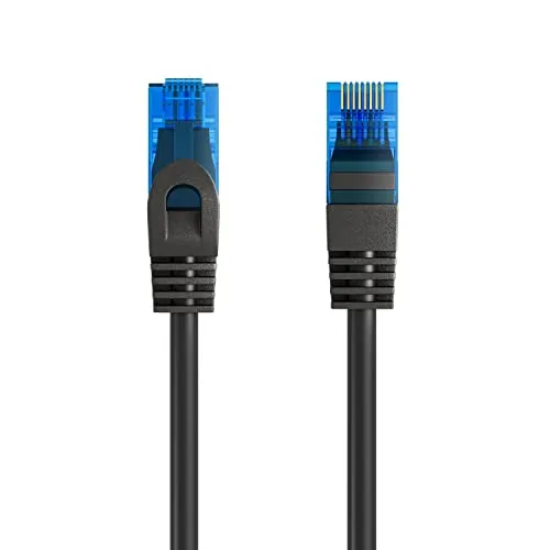 Ewent Cat 5e Ethernet Netzwerkkabel 3 m, RJ45 LAN Kabel mit Gigabit-Geschwindigkeit, U/UTP AWG 26/7, Patchkabel für Router, Modem, PC, Laptop, Smart TV, NAS und Spielekonsolen, Blau