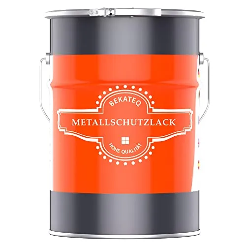 BEKATEQ Metallschutzlack 4in1 Metallfarbe 10L Himmelblau I Grundierung + Rostschutzfarbe + Zwischenanstrich + Deckanstrich I Metalllack für Dach, Fenster, Türen, Zaun LS-570