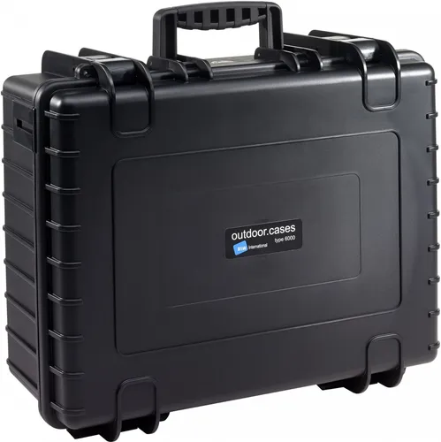 B W Case Type 6000 SI schwarz mit Schaumstoffeinsatz - extrem robuster Outdoor-Spezialkoffer für sicheren Transport von Kameras und Zubehör