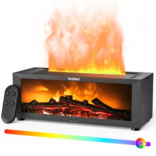 Jeebel Aroma Diffuser für Ätherische Öle - Kamin Diffusor mit Flammeneffekt - Duftöldiffusoren für Aromatherapie, vereint Befeuchtung und stimmungsvolle Kaminbeleuchtung für ein entspanntes Ambiente.