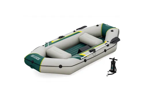 Bestway® Hydro-Force™ Schlauchboot Ranger Elite™ X3 295 cm - Schlauchboot für 3 Personen, aus 3-lagigem TriTech™-Material mit 400 kg Tragkraft und antimikrobiellem Schutz. Inklusive Ruder und Pumpe für unvergessliche Wasserabenteuer.